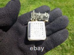 Vintage Swiss Reuge Miniature Music Box Gold Tone Case Musical Brooch