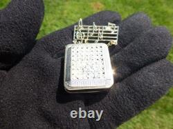 Vintage Swiss Reuge Miniature Music Box Gold Tone Case Musical Brooch