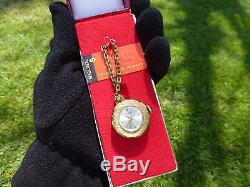 Vintage Swiss Reuge Miniature Music Box Necklace Pendant Mechanical Windup Watch