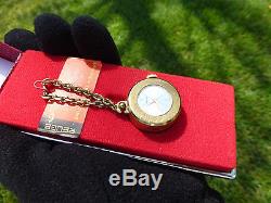 Vintage Swiss Reuge Miniature Music Box Necklace Pendant Mechanical Windup Watch
