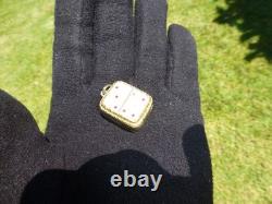 Vintage Swiss Reuge Miniature music box pendant. 800 Sterling Silver Case