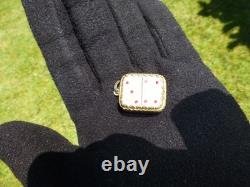 Vintage Swiss Reuge Miniature music box pendant. 800 Sterling Silver Case