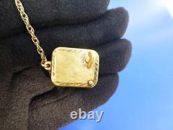 Vintage Swiss Reuge Miniature music box pendant Gold Gilt / Sterling Silver Case