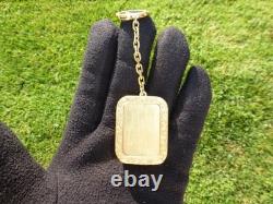 Vintage Swiss Reuge Miniature music box pendant, Key Chain, Photo Display Front