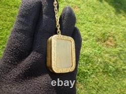 Vintage Swiss Reuge Miniature music box pendant, Key Chain, Photo Display Front