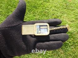 Vintage Swiss Reuge Miniature music box pendant, Key Chain, Photo Display Front