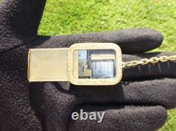 Vintage Swiss Reuge Miniature music box pendant, Key Chain, Photo Display Front