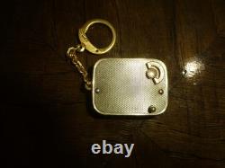 Vintage Swiss Reuge Miniature music box pendant, Key Chain, Ruby Stones Front