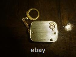 Vintage Swiss Reuge Miniature music box pendant, Key Chain, Ruby Stones Front