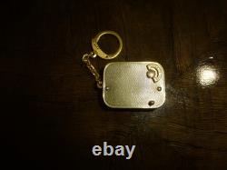 Vintage Swiss Reuge Miniature music box pendant, Key Chain, Ruby Stones Front