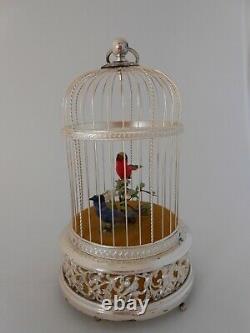 Vintage Swiss Reuge Music Birdcage Automaton, The Singing Bird, Saint Croix,'88