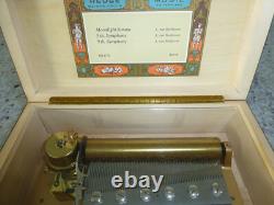 Vintage Swiss Reuge Music Box 72 Keys / 3 Songs'Beethoven' Limited Edition