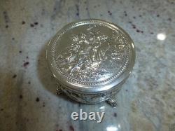 Vintage Swiss Reuge Music Box. 835 Sterling Silver Case (Watch The Video)