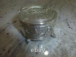 Vintage Swiss Reuge Music Box. 835 Sterling Silver Case (Watch The Video)