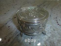 Vintage Swiss Reuge Music Box. 835 Sterling Silver Case (Watch The Video)
