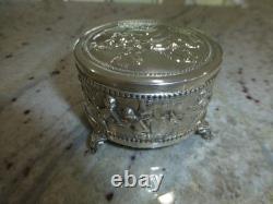 Vintage Swiss Reuge Music Box. 835 Sterling Silver Case (Watch The Video)