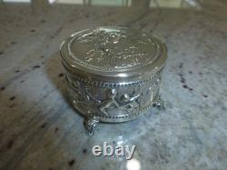 Vintage Swiss Reuge Music Box. 835 Sterling Silver Case (Watch The Video)