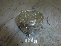 Vintage Swiss Reuge Music Box. 835 Sterling Silver Case (Watch The Video)