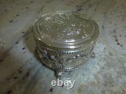 Vintage Swiss Reuge Music Box. 835 Sterling Silver Case (Watch The Video)