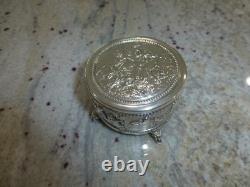 Vintage Swiss Reuge Music Box. 835 Sterling Silver Case (Watch The Video)