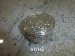 Vintage Swiss Reuge Music Box. 835 Sterling Silver Case (Watch The Video)