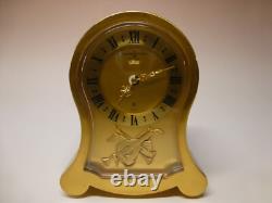 Vintage Swiss Reuge Music Box 8 Day Brass Musical Alarm Clock (Watch Video)