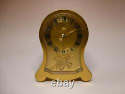Vintage Swiss Reuge Music Box 8 Day Brass Musical Alarm Clock (Watch Video)