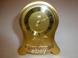 Vintage Swiss Reuge Music Box 8 Day Brass Musical Alarm Clock (Watch Video)
