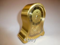 Vintage Swiss Reuge Music Box 8 Day Brass Musical Alarm Clock (Watch Video)