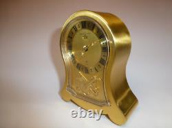 Vintage Swiss Reuge Music Box 8 Day Brass Musical Alarm Clock (Watch Video)