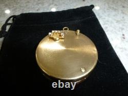 Vintage Swiss Reuge Music Box Pendant Necklace Plays Good Morning Song