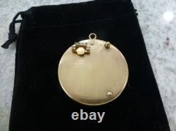 Vintage Swiss Reuge Music Box Pendant Necklace Plays Somewhere My Love