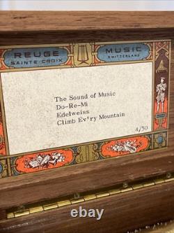 Vintage Swiss Reuge Saint-Croix CH 4/50 Wooden Music Box -Excellent Works
