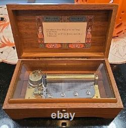Vintage Swiss Reuge Saint-Croix CH 4/50 Wooden Music Box Tested Working