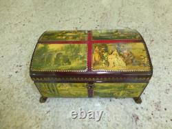 Vintage Swiss Reuge Sainte Croix CH 4 / 50 Music Box Switzerland Plays 4 Songs