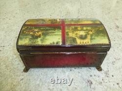 Vintage Swiss Reuge Sainte Croix CH 4 / 50 Music Box Switzerland Plays 4 Songs