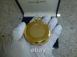 Vintage Swiss Reuge Sainte Croix Music Box Pocket Table Musical Watch New In Box