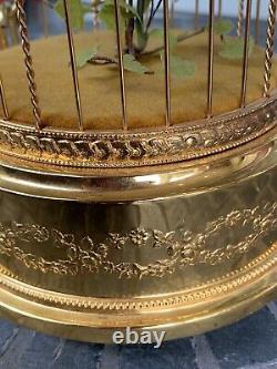 Vintage Swiss Reuge Singing Bird Cage With Original Outer Box (Watch The Video)