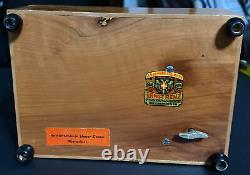Vintage Swiss Reuge Wood Music Box-Ernst Renz- An Der Schonen Blauen Wienerblut