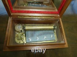 Vintage Swiss Thorens Music Box Wedding March 50/4 songs Solid Wooden Case