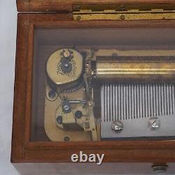 Vintage Swiss Thorens Pre Reuge Music Box 50 Key Note 3 Songs AL 350