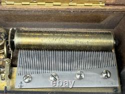 Vintage Swiss Thorens Pre Reuge Music Box 50 Notes 3 Songs, AI 350