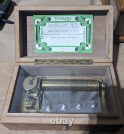 Vintage Swiss Thorens Pre Reuge Music Box 50 Notes 3 Songs, AL 350