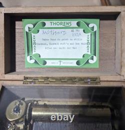 Vintage Swiss Thorens Pre Reuge Music Box 50 Notes 3 Songs, AL 350