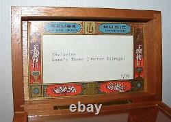 Vintage TWO SONG Reuge Sainte Croix Switzerland Inlaid Wood Music Box