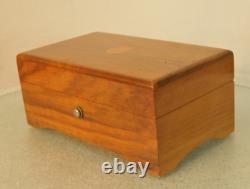 Vintage Thorens Windup Music Box 52 Key 4 Tune Wooden Case Switzerland Pre Reuge