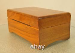 Vintage Thorens Windup Music Box 52 Key 4 Tune Wooden Case Switzerland Pre Reuge