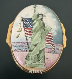 Vintage Tiffany & Co Halcyon Days Trinket Reuge Music Box Statue of Liberty