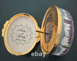 Vintage Tiffany & Co Halcyon Days Trinket Reuge Music Box Statue of Liberty