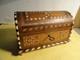 Vintage Trunk Style Music Box With Reuge Works In It Plays Great / Original Key